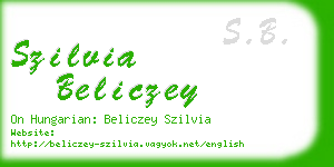 szilvia beliczey business card